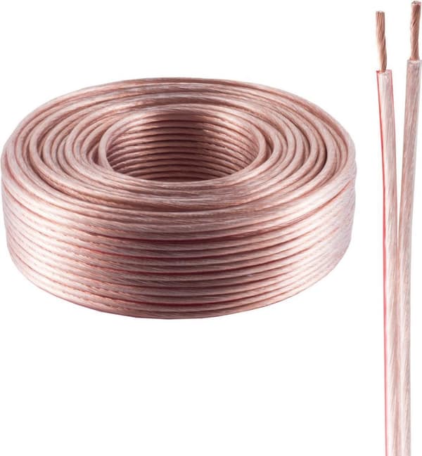 shiverpeaks ®-BASIC-S--højttalerkabel 1,5 mm² 48x0,20 CCA transparent 25m (BS06-181011)