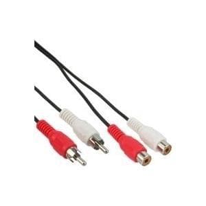 InLine 89934 RCA-förlängning, 2x RCA, hane/hona, 10m