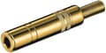 Miniatyrbillede 1 af 2: S-Impuls 6,35 mm Jack (v) stik - metal forgyldt - 2-polet / mono