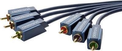 ClickTronic Casual Series - Videokabel - Komponentvideo / RGB - RCA (M) til RCA (M) - 3 m - dobbelt isolering