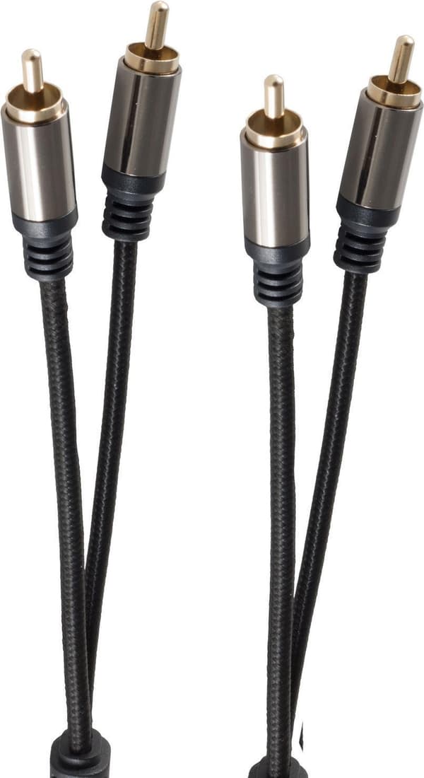 kuldegysninger BS20-41055. Stik 1: 2 x RCA, Stik 1 køn: Han Stik 2: 2 x RCA, Konnektor 2 køn: Han, Kontaktbelægning: Guld, Kabelstørrelse AWG: 28, Kab