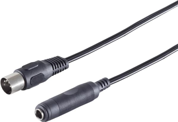 S/CONN maksimiliitettävyyden diodikaapeli DIN-jakkidiodipistoke 5-napainen. räikkäkytkimessä 3-napainen. 6,3 mm, 0,2 m (30101)