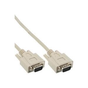 InLine - VGA-kabel - HD-15 (M) - HD-15 (M) - 10,0 m - beige (17712E)