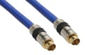 Miniatyrbild 1 av 3: INLINE Premium - Videokabel - S-Video - Mini-DIN 4-stift (M) - Mini-DIN 4-stift (M) - 10,0 m - Dubbelskärmad koaxialkabel - Blå (89954P)