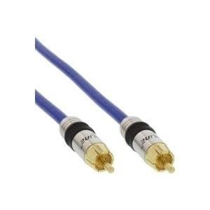 InLine 89410P RCA-kaapeli AUDIO, PREMIUM, kullatut liittimet, 1x RCA-pistoke / pistoke, 10m