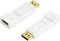 Pikkukuva 2 / 3: LogiLink CV0057 DisplayPort/HDMI-sovitin [1x DisplayPort-pistoke - 1x HDMI-liitäntä] Valkokullatut pistokkeen koskettimet