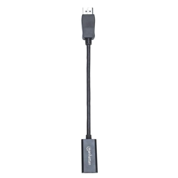 Manhattan - Videostik - DisplayPort / HDMI - DisplayPort (M) til HDMI (W) - skærmet - sort - støbt passiv, 1080p-understøttelse (151634)