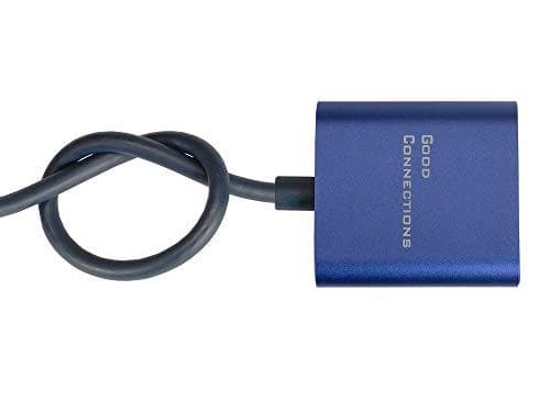 Good Connections® SmartFLEX DisplayPort 1.4 till HDMI 2.0-adapter - 4K UHD @60Hz RGB / 4:4:4 - KOPPARLEDARE, aluminiumhölje - MYCKET FLEXIBEL - mörkbl