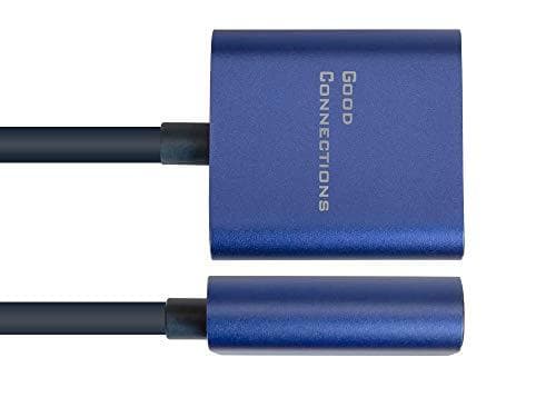Good Connections® SmartFLEX DisplayPort 1.4 till HDMI 2.0-adapter - 4K UHD @60Hz RGB / 4:4:4 - KOPPARLEDARE, aluminiumhölje - MYCKET FLEXIBEL - mörkbl