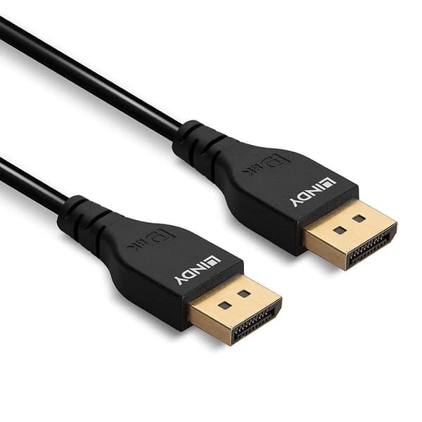 LINDY 36460 0,5m DisplayPort 1,4-kabel, tyndt
