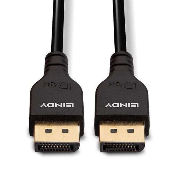 LINDY 36460 0,5m DisplayPort 1,4-kabel, tyndt