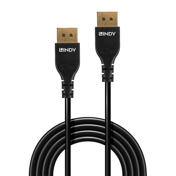 LINDY 36460 0,5m DisplayPort 1,4-kabel, tyndt