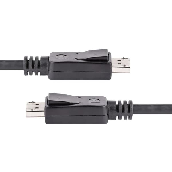 StarTech.com 1,0 m låsende DisplayPort-kabel (han/han) - DP 4k-kabler - DisplayPort-kabler - DisplayPort (M) - DisplayPort (M) - 2,0 m - Låsning - Sor