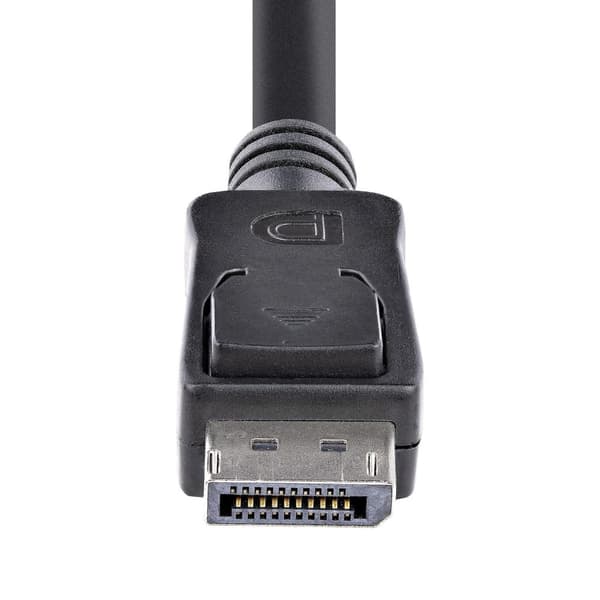 StarTech.com 1,0 m låsende DisplayPort-kabel (han/han) - DP 4k-kabler - DisplayPort-kabler - DisplayPort (M) - DisplayPort (M) - 2,0 m - Låsning - Sor