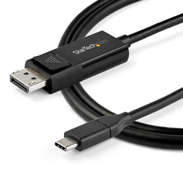 StarTech.com 6,6 fot (2 m) USB C till DisplayPort 1.4-kabel - Dubbelriktad - USB/DisplayPort-kabel - USB-C (M) till DisplayPort (W) - USB 3.1 / Thunde