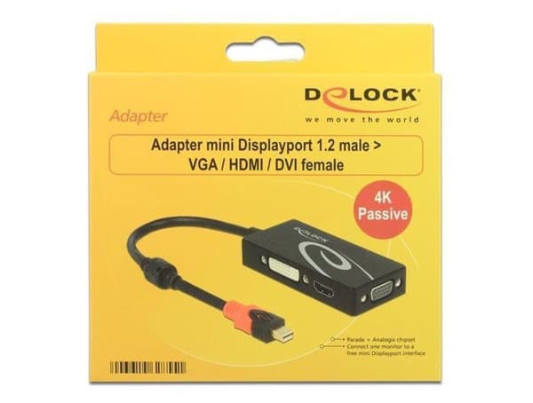 DeLOCK 62855 notebook dock & portreplikator Kabelført sort