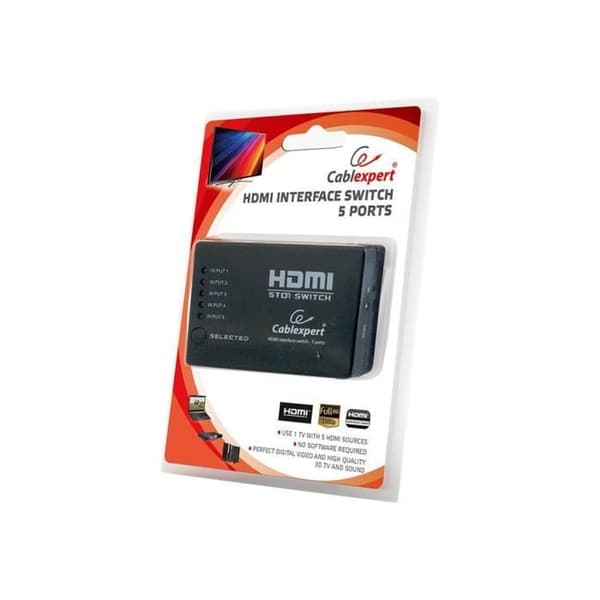 Cablexpert DSW-HDMI-53 Video-Audio Switcher 5 x HDMI stationär dator