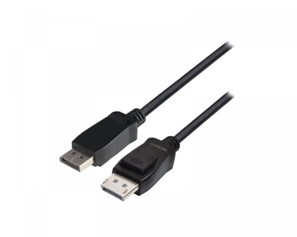 LSZH DisplayPort Kabel 8K Sort (2 meter)