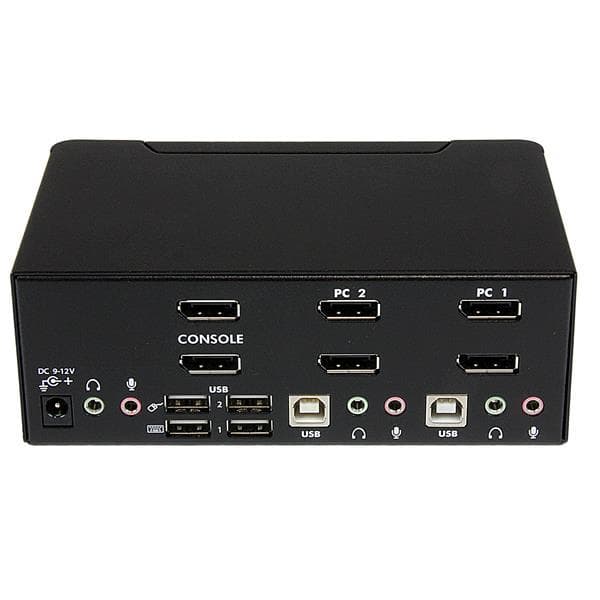 StarTech.com 2 Port Dual DisplayPort USB KVM-switch med ljud - DisplayPort Desktop KVM-switch - KVM/Audio Switch - USB - 2 x KVM/Audio - 1 lokal använ