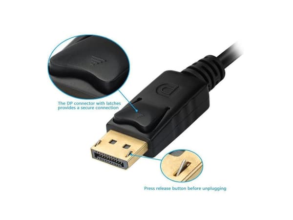 Utrusta DisplayPort till VGA / HDMI / DVI-adapter - 0,24m - DisplayPort - DVI-D + VGA (D-Sub) + HDMI - Hane - Hona - Rak (133441)
