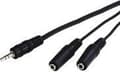 Miniatyrbillede 3 af 6: Goobay 3,5 mm Jack Stereo Audio Splitter - Sort - 0,20 Meter