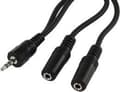 Miniatyrbillede 2 af 6: Goobay 3,5 mm Jack Stereo Audio Splitter - Sort - 0,20 Meter