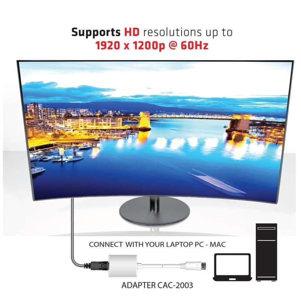 CLUB3D Displayport till VGA Active Adapter