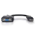 Miniatyrbillede 2 af 5: C2G DisplayPort han til VGA hun adapter konverter - VGA adapter - DisplayPort (M) - HD-15 (W) - 20 cm - låst - Sort (84323)