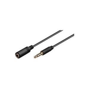 DeLOCK - Audiojatkojohto - Mini-Phone Stereo 3,5 mm (M) - Mini-Phone Stereo 3,5 mm (L) - 1,0 m - Musta (84666)