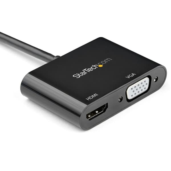 StarTech.com DisplayPort till HDMI VGA-adapter - DisplayPort 1.2 HBR2 till HDMI 2.0 (4K 60Hz) eller VGA 1080p omvandlardongel - DP till HDMI eller VGA
