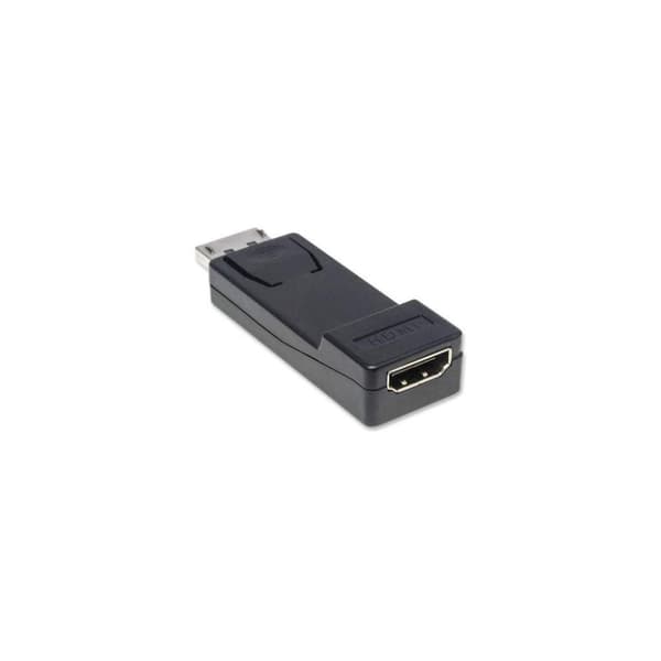 Manhattan 151993 DisplayPort-adapter [1x DisplayPort-stik - 1x HDMI-stik] Sort UL-certificeret, guldbelagte stikkontakter
