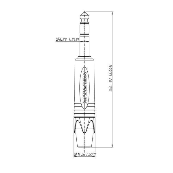 Neutrik NTR-NP3X Jack Plug 6,35 Mm 3p