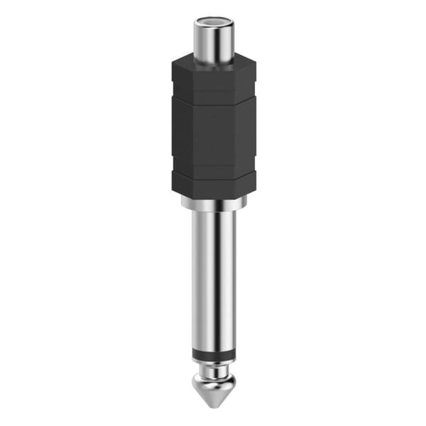Hama 00205188 Cinch/jack-ljudadapter [1x cinch-uttag - 1x jackplugg 6,35 mm] svart