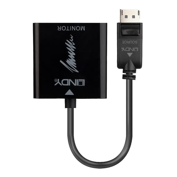 Lindy - Video-/ljudadapter - DisplayPort / HDMI - DisplayPort (M) till HDMI (W) - Svart (41068)