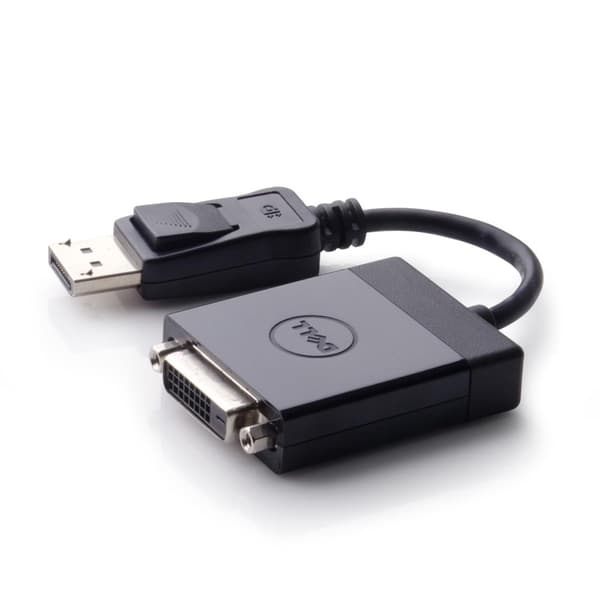 Dell DisplayPort till DVI enkellänksadapter - Videokonverterare - DisplayPort - DVI - med 1 års avancerad utbytesservice - för OptiPlex 30XX 3240 Prec