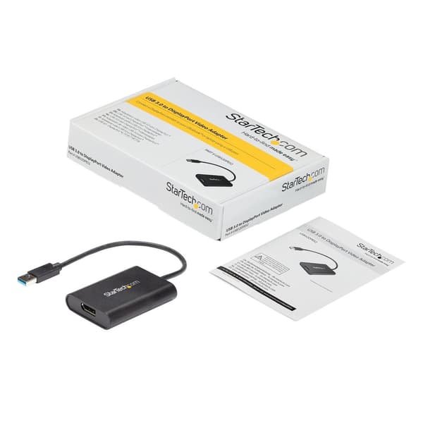StarTech USB till DisplayPort-adapter - USB till DP 4K-videoadapter - Dual Monitor Adapter - USB 3.0 - 4K 30Hz - Extern videoadapter - MCT T6-688L - U