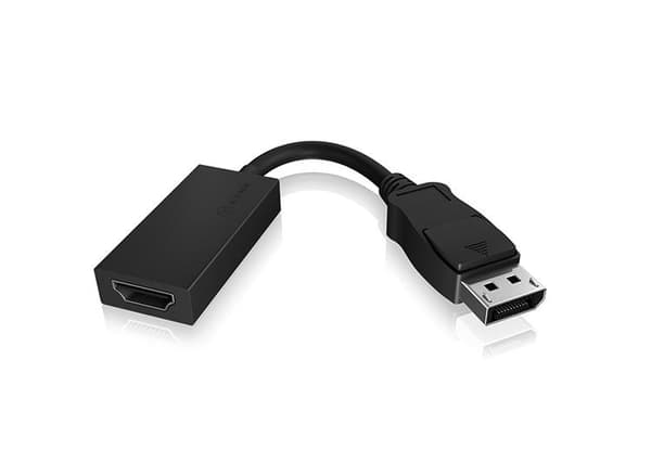 Raidsonic ICY BOX IB-AC508a DP till HDMI-adapter stöder DP 1.2 Ultra HD och HDMI Ultra HD Plug and Play med bra EMI-skärmning (60475)
