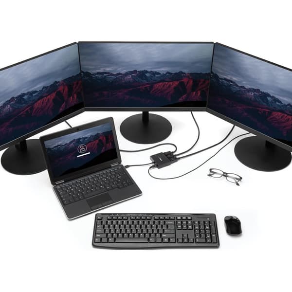 StarTech.com Mini DisplayPort 1.2 til Triple Head DisplayPort MST Hub - Videosplitter - 3 x DisplayPort - Desktop - AC 100/230 V (MSTMDP123DP)