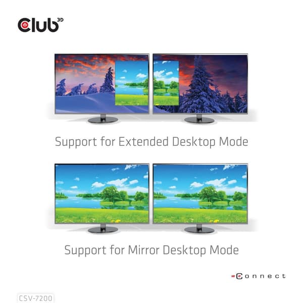 Club 3D MST Hub DisplayPort™ 1.4 - DisplayPort™ + HDMI™ 4K60Hz St./B.