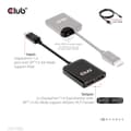Miniatyrbild 9 av 11: Club 3D Multi Stream Transport (MST) Hub DisplayPort™ 1.4 till DisplayPort™ Dual Monitor 4K60Hz