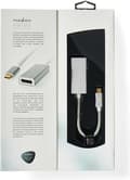 Miniatyrbillede 7 af 9: USB-adapter | USB 3.2 Gen 1 | USB-C™ han | DisplayPort Kvinde | 0,20 m | runde | forgyldt | Strikket / Nylon | Sølv | Dæk vindueskasse