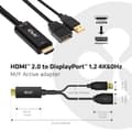 Miniatyrbild 2 av 6: CLUB3D HDMI 2.0 TO DISPLAYPORT 1.2 4K60HZ HDR M/F AKTIV ADAPTER Svart