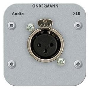 Kindermann XLR 3 pin. 7441-412 54x54 med loddetilslutningsstik (7441000412) Sølv