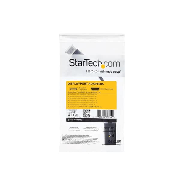 StarTech.com DisplayPort till HDMI 4k @ 30Hz Adapter - DP 1.2 till HDMI Video och Audio Active Converter - Video Converter - DisplayPort (DP2HD4KS)