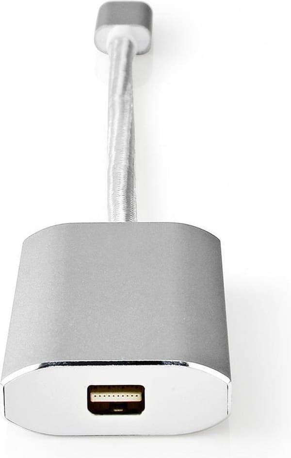 USB-adapter | USB 3.2 Gen 1 | USB-C™ han | Mini DisplayPort Hun | 0,20m | runde | guld | Korn / Nylon | Zilver | Dæk vindueskasse