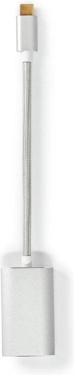 USB-adapter | USB 3.2 Gen 1 | USB-C™ han | Mini DisplayPort Hun | 0,20m | runde | guld | Korn / Nylon | Zilver | Dæk vindueskasse