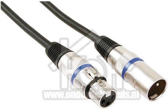 Audiokaapeli XLR 3-nastainen uros/naaras, 1,0 m Mikrofonin tai kaiuttimen liittämiseen mikseriin tai vahvistimeen (EXC160625)