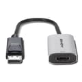 Miniatyrbild 4 av 5: Lindy - Adapterkabel - USB-C (endast ström) DisplayPort till HDMI hona - 11 cm - grå - USB-ström, aktiv signalomvandlare, stöder 8K 60 Hz (7680 x 4320