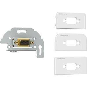 Kindermann 7456-601 stikpanel med kønsskifter m/RAL 9010 VGA HD15 (7456000601)