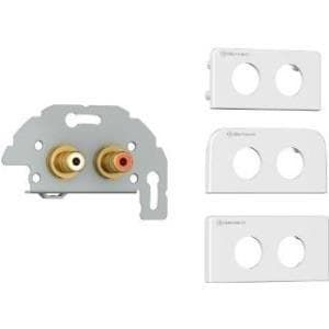Kindermann 7456000410 2 x RCA Grå - Hvid fatning (7456000410)